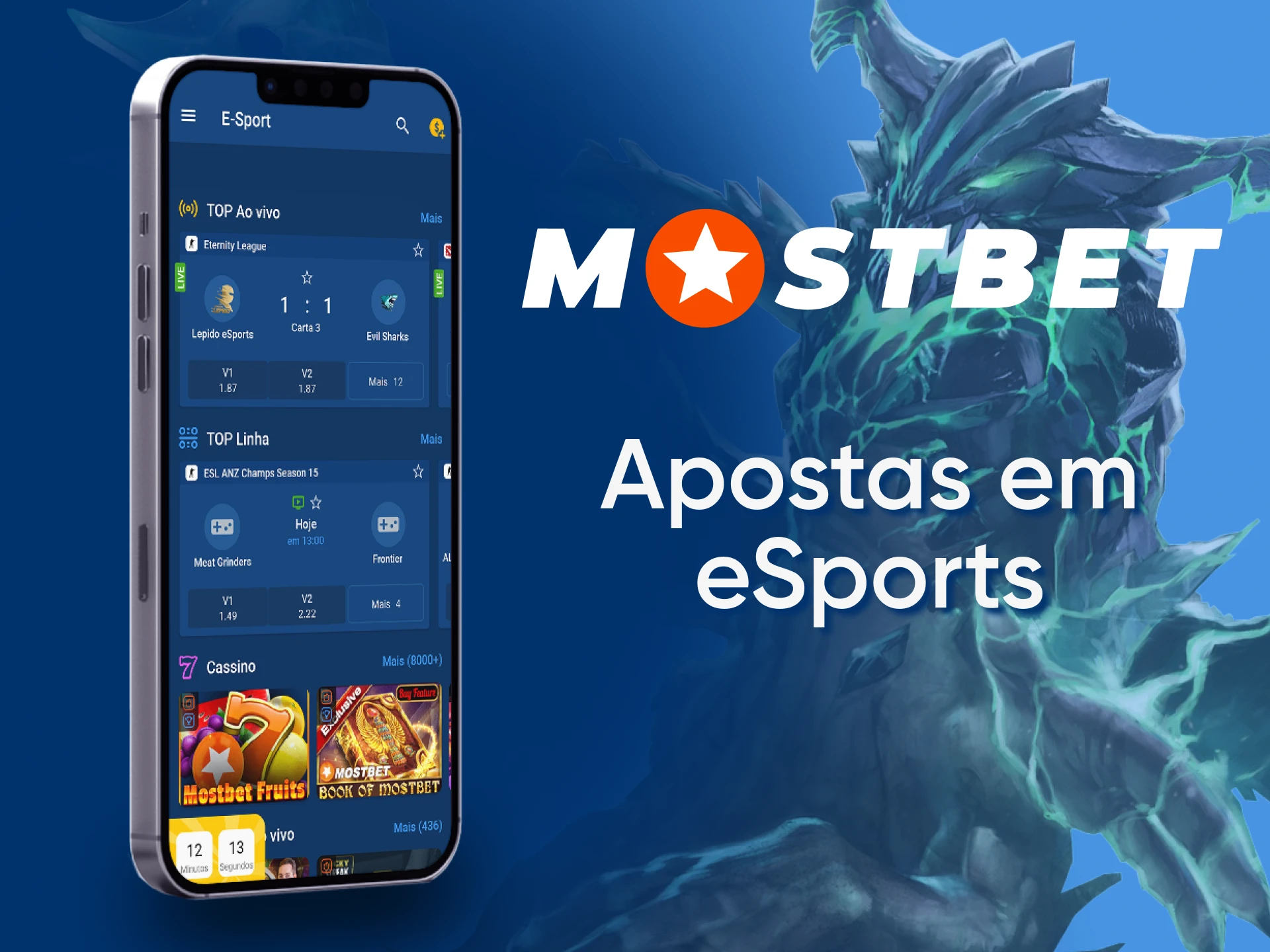 Bet on popular esports games on Mostbet.