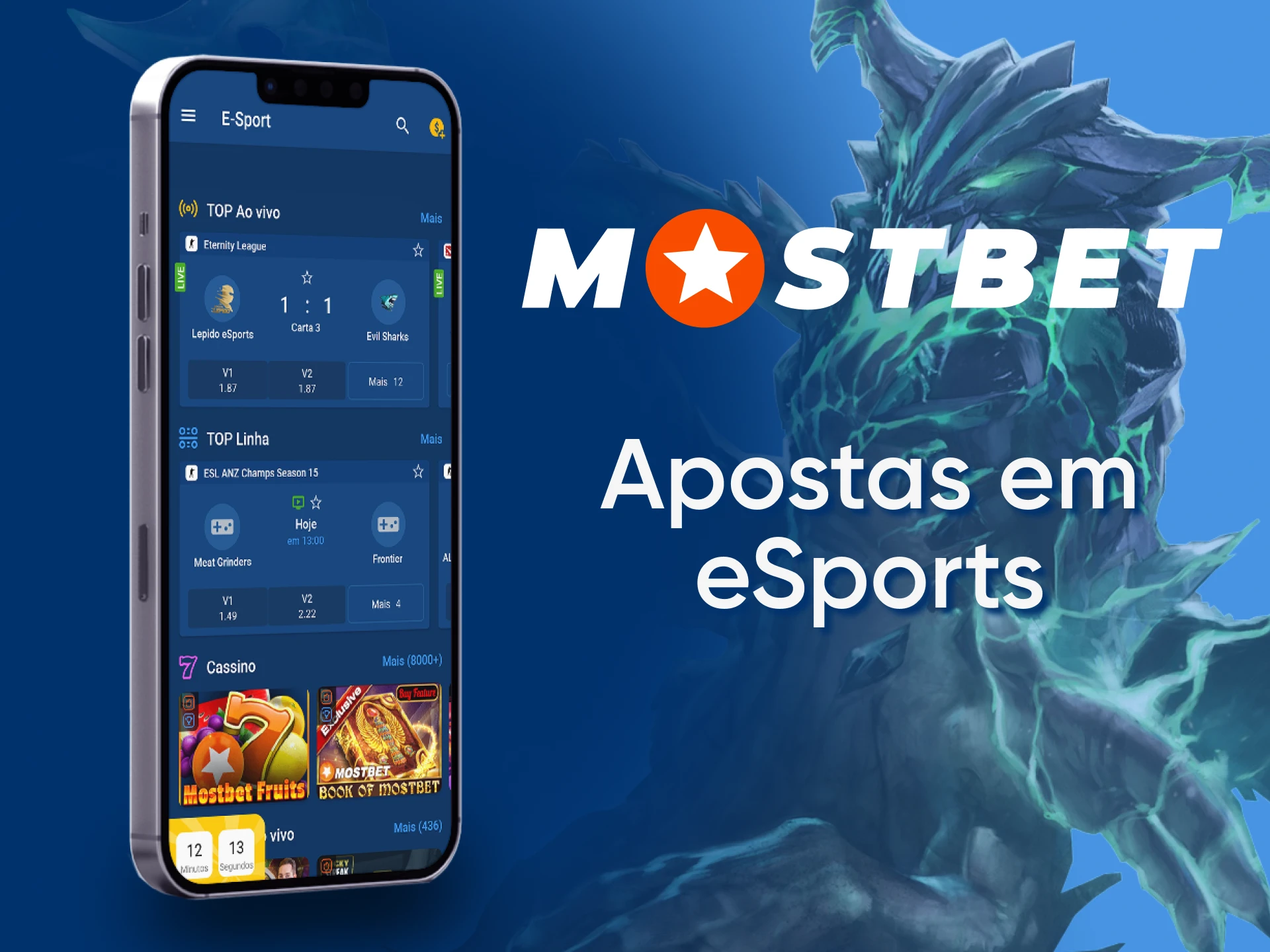 Aposte em jogos de esports populares na Mostbet.