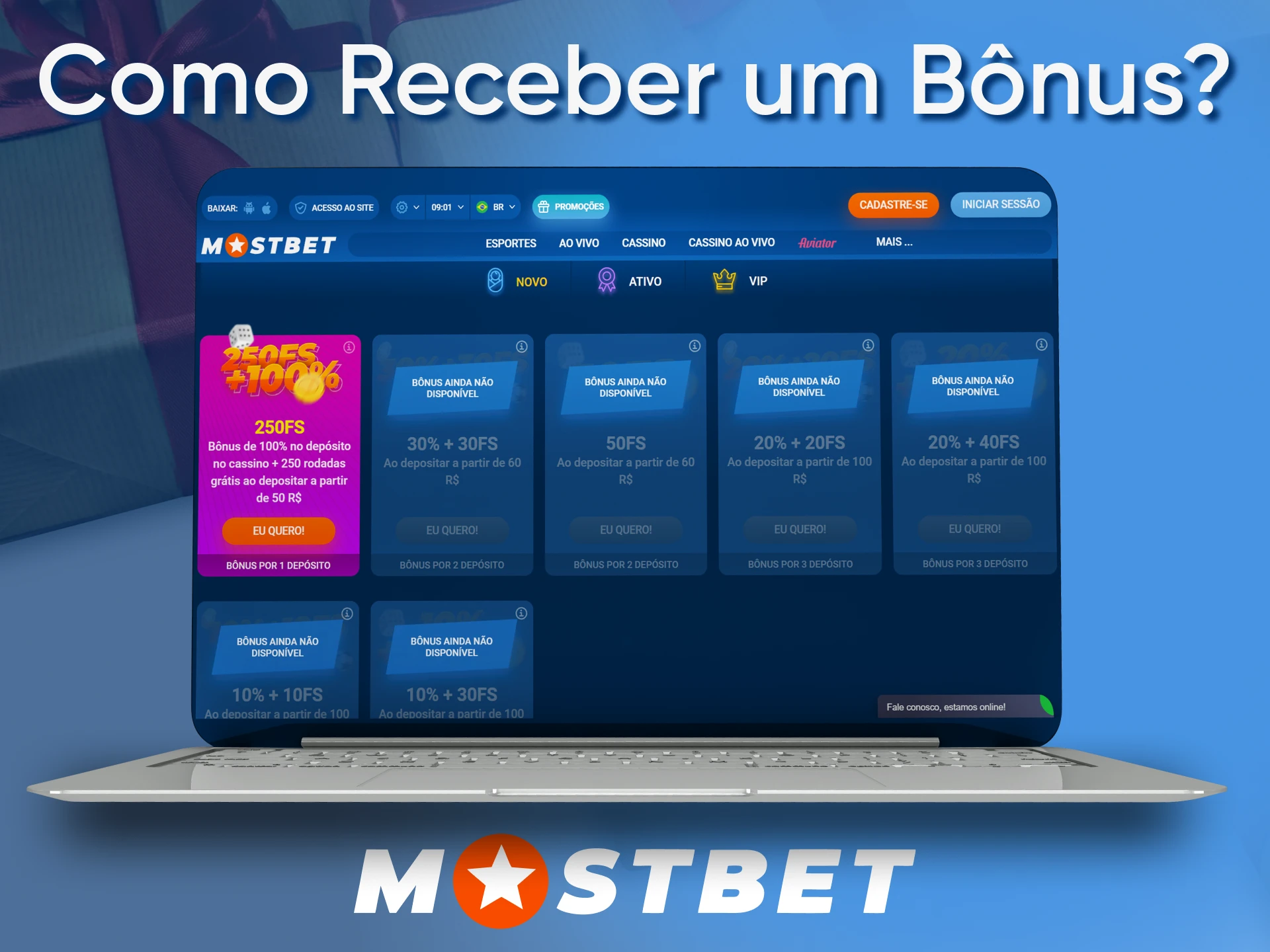 Follow the instructions to claim your Mostbet bonus.