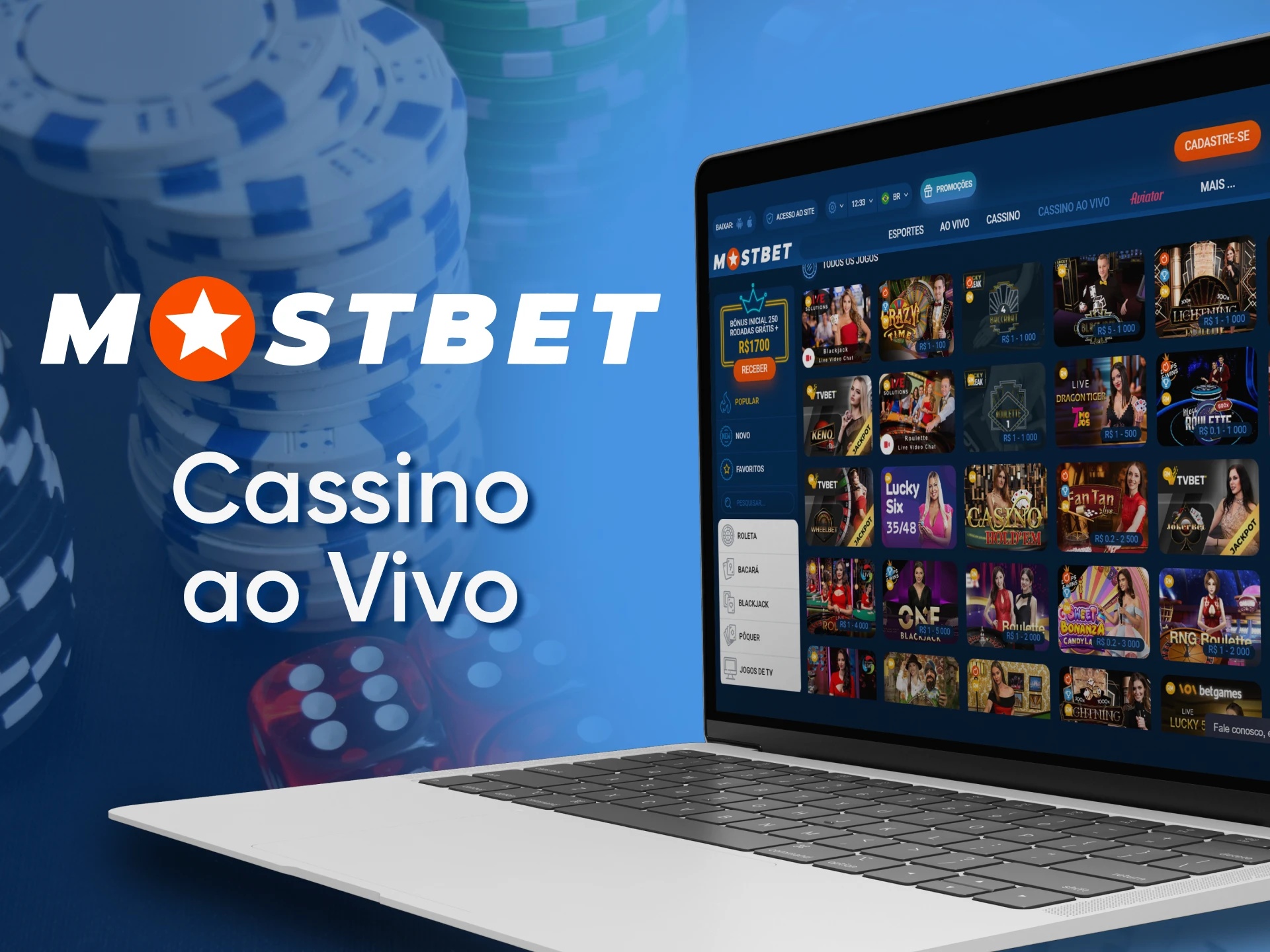 Mostbet online casino supports live dealer games.