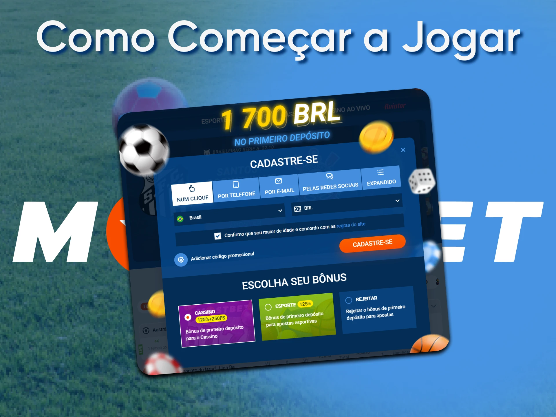 Start playing at Mostbet casino in Brazil now.