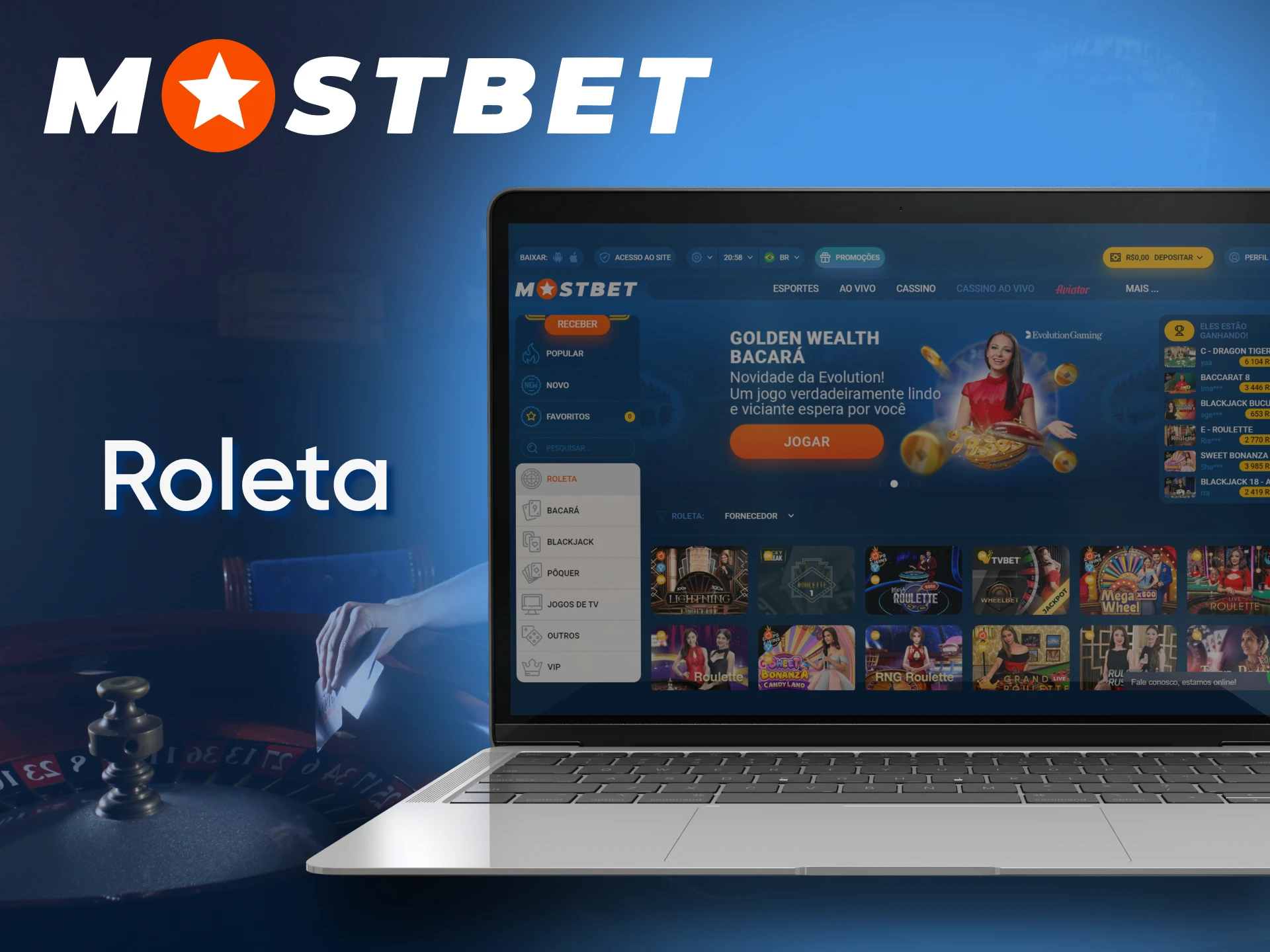 Bet on Mostbet roulette.