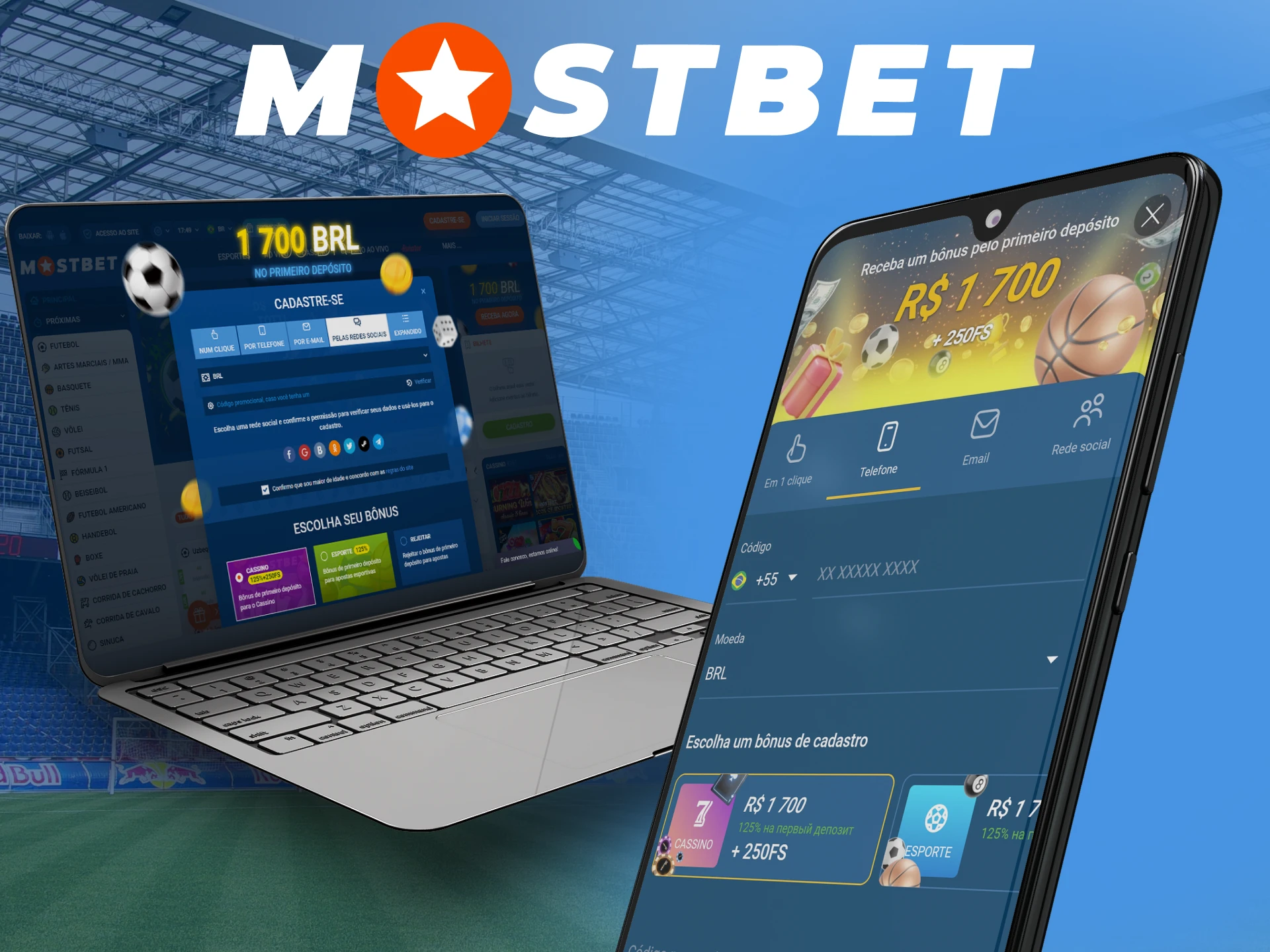 If you are from Brazil, find out how to register with Mostbet.