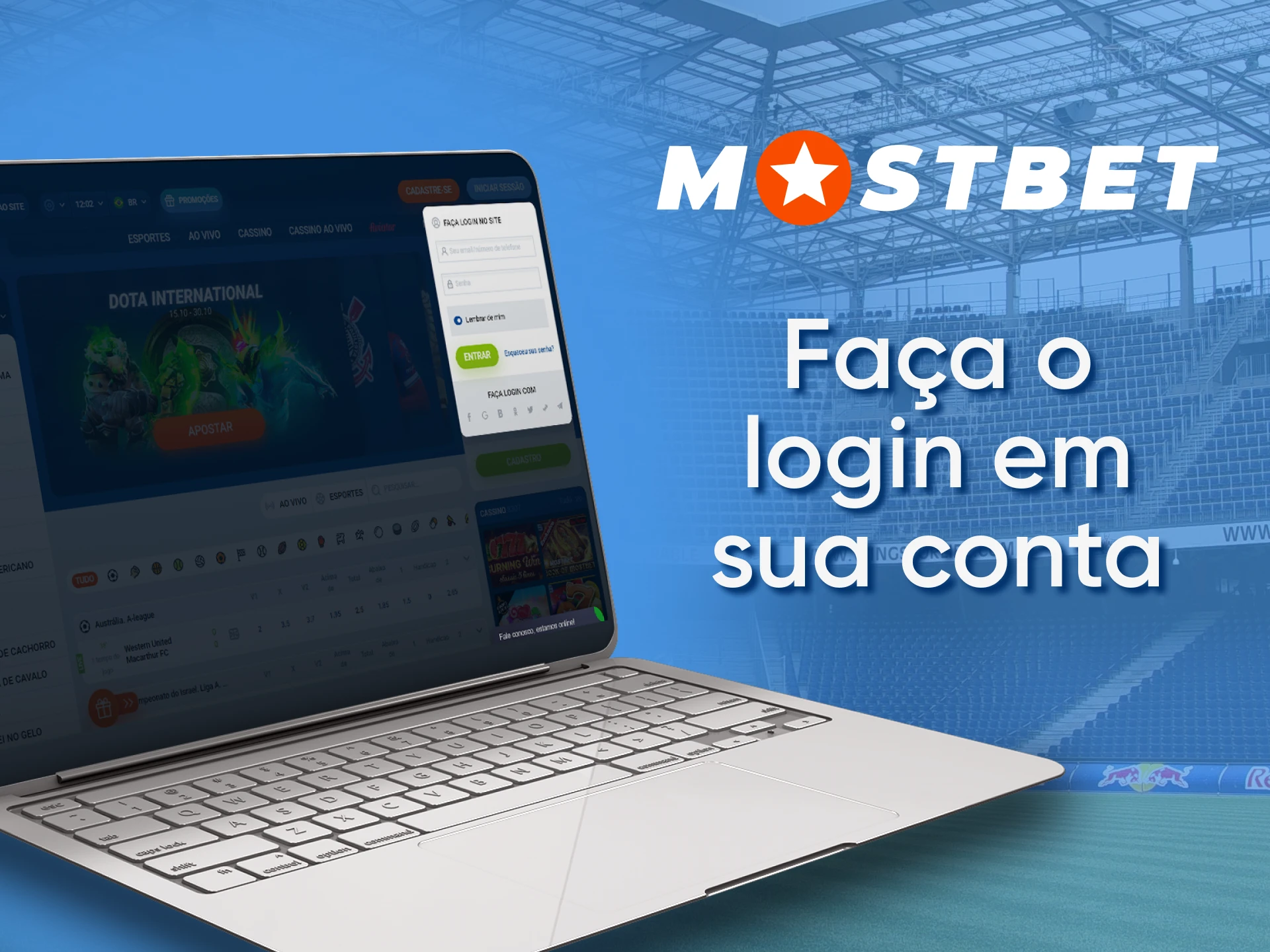 Access your Mostbet account.