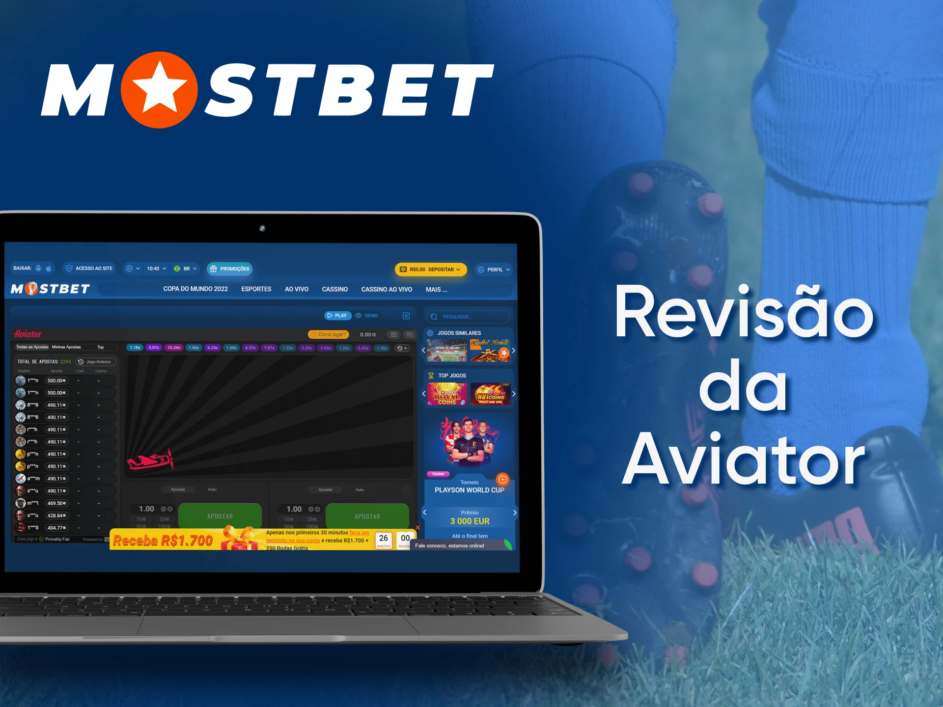 Aviator é um jogo de apostas popular que você também pode encontrar na Mostbet.