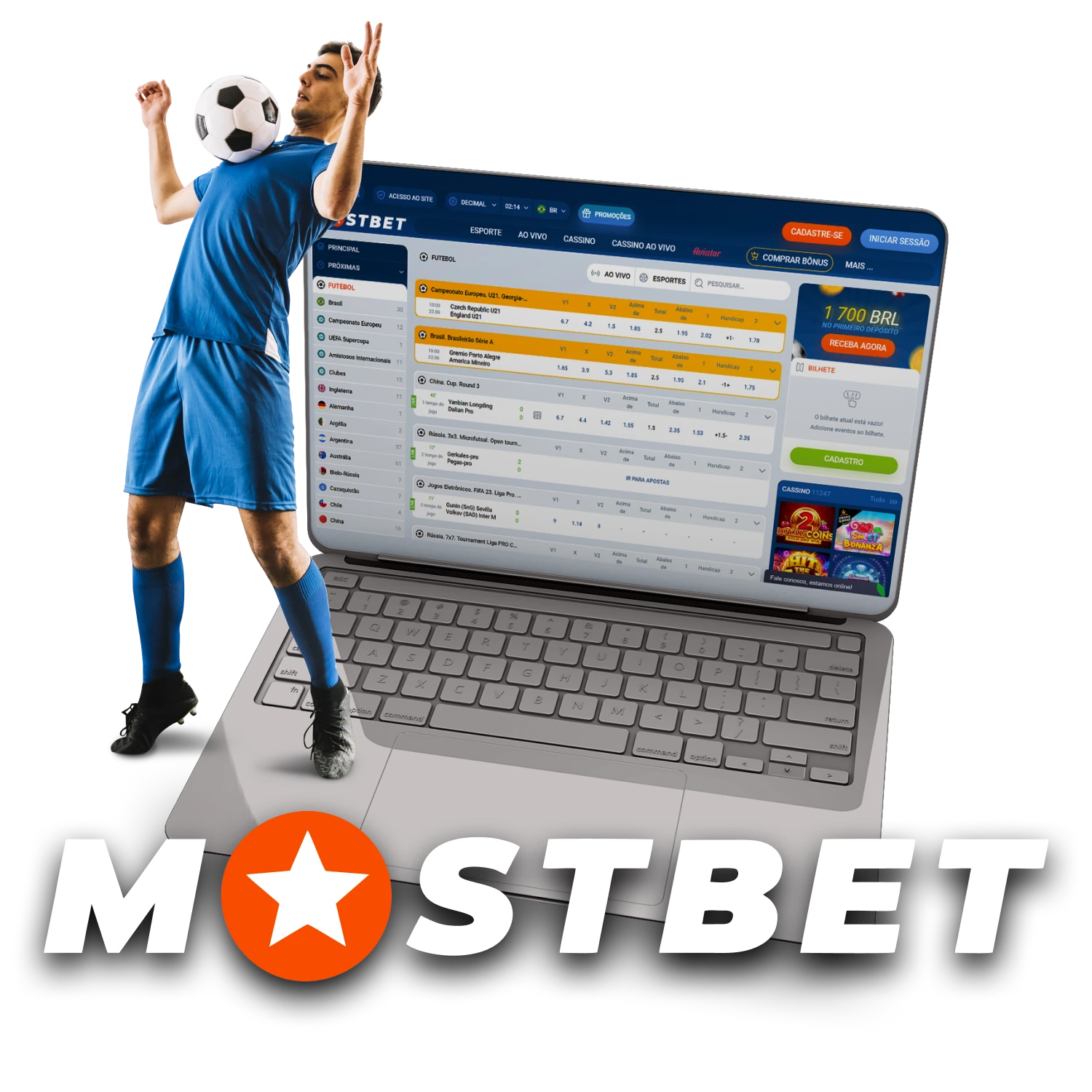 Para apostas de futebol, escolha Mostbet.
