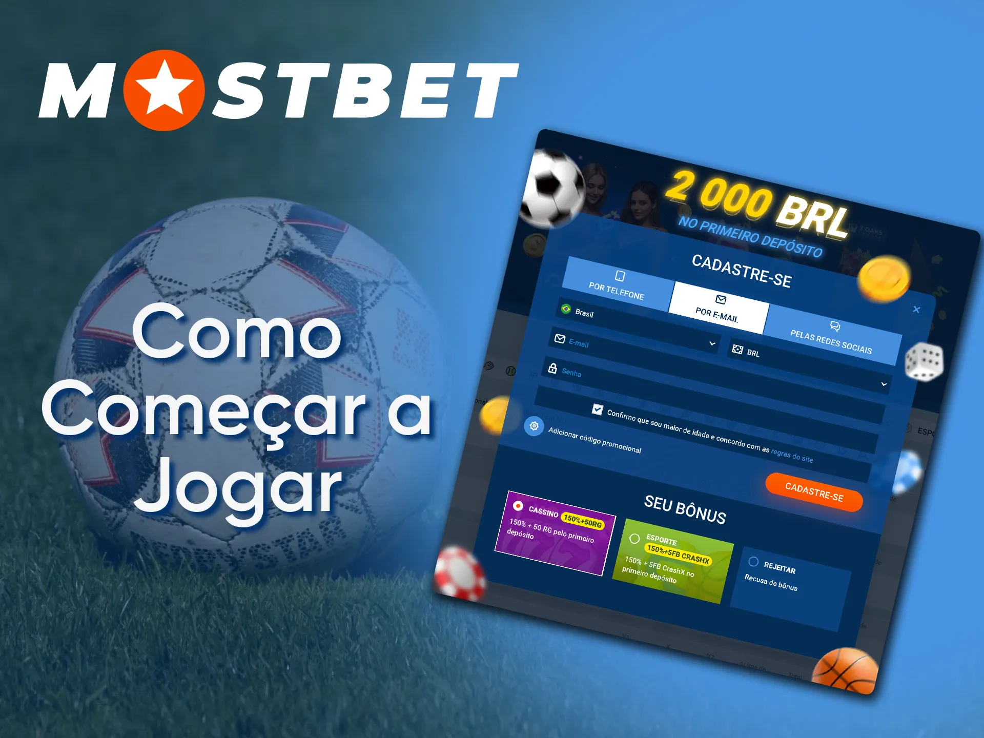 Crie uma conta na Mostbet antes de começar a jogar Aviator.