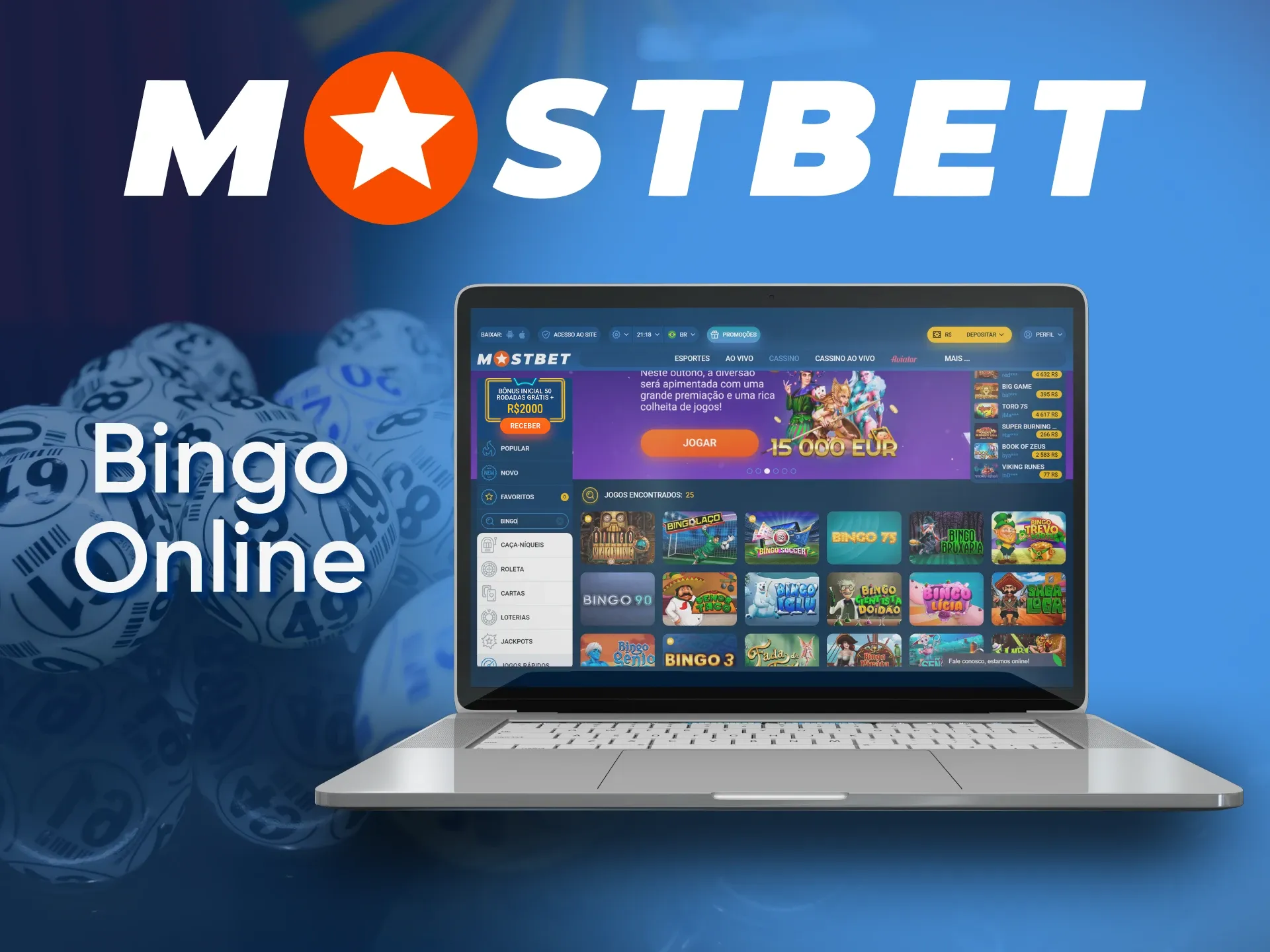 Jogue e aposte na Mostbet no bingo.