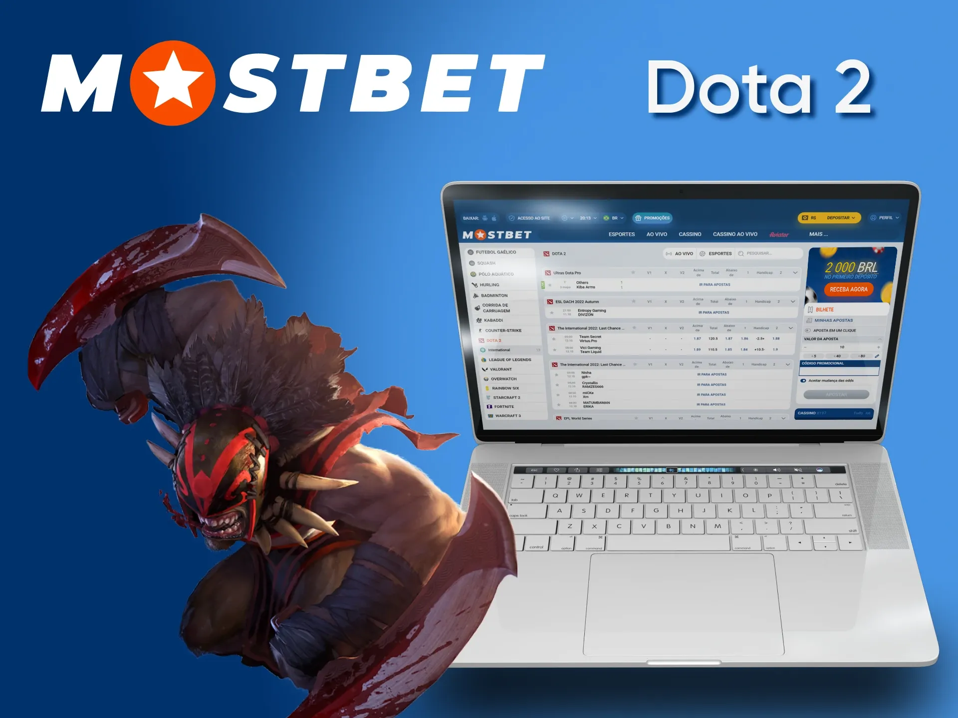 Aposte no Dota 2 com a Mostbet.