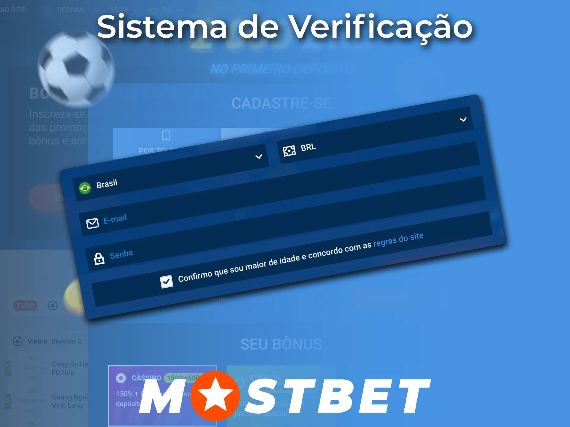 Para usar a Mostbet, você precisa preencher seus dados pessoais ao se registrar.