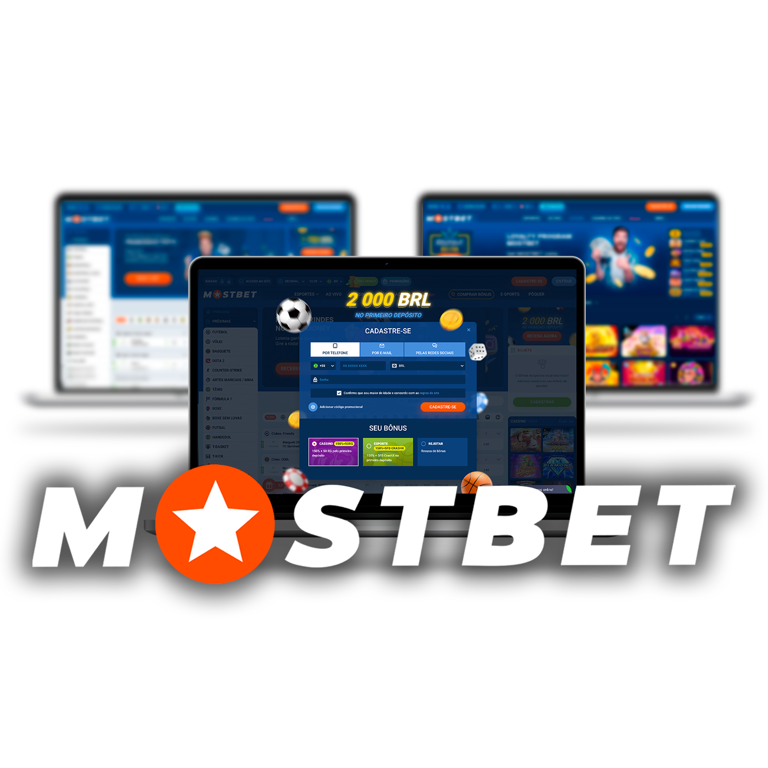 Crie uma conta no site oficial da Mostbet.